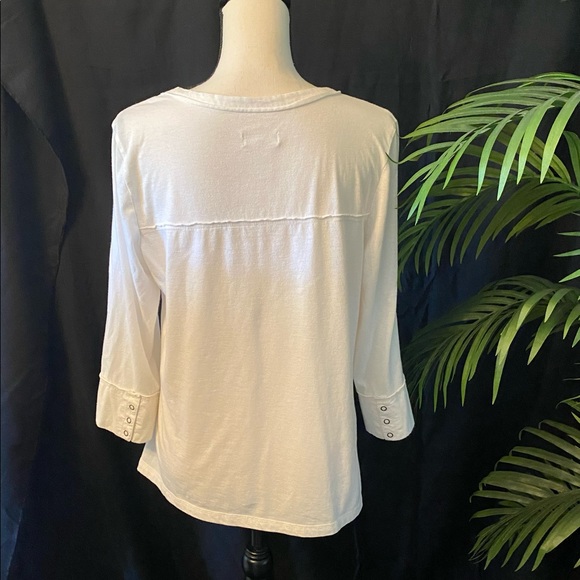 ♥️❄️Route 66 Woman’s White 3/4 Sleeve Shirt Size XL - Picture 7 of 9